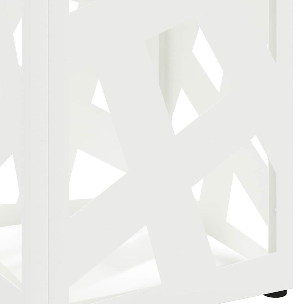Umbrella Stand with Storage White 15.5 x 15.5 x 49 cm Metal