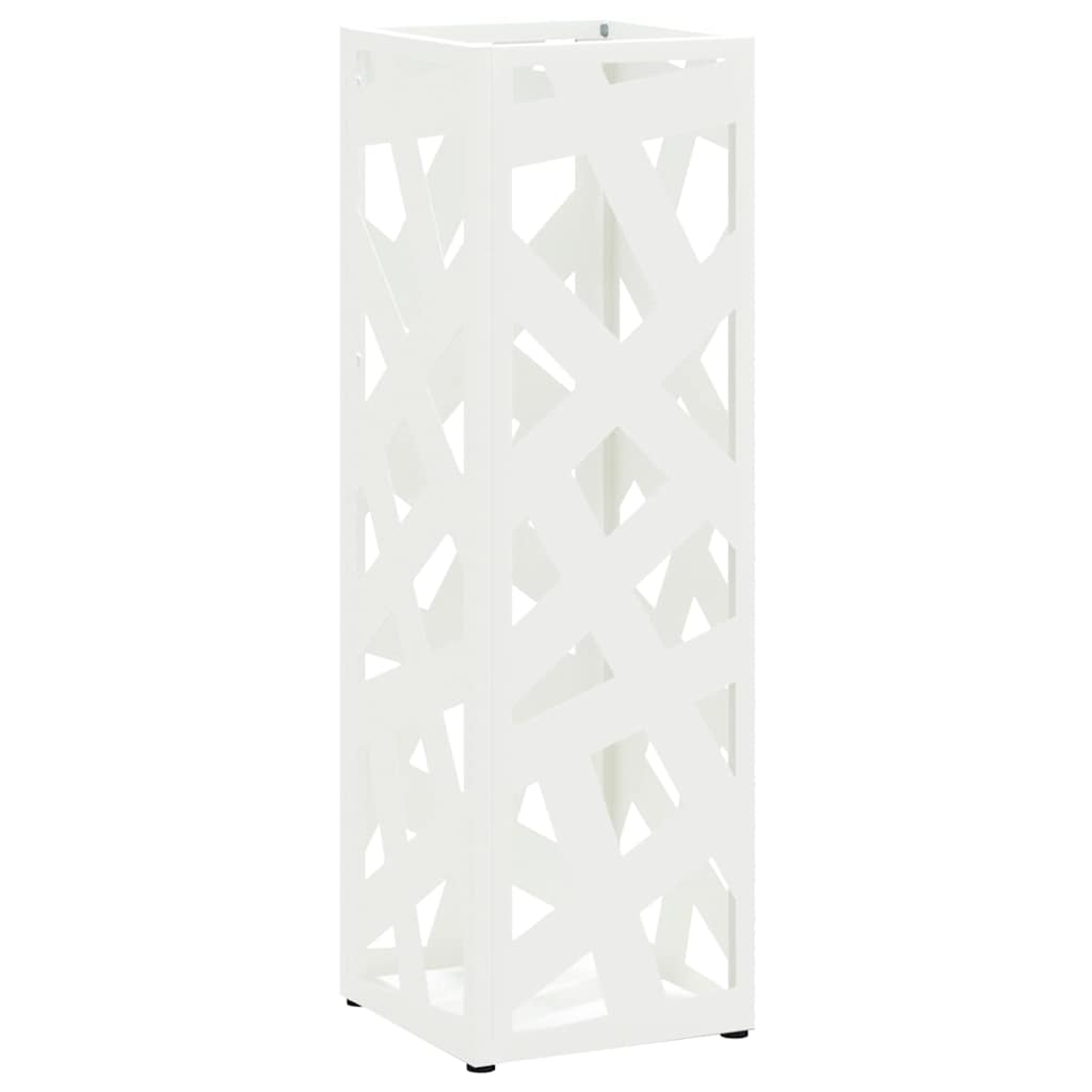 Umbrella Stand with Storage White 15.5 x 15.5 x 49 cm Metal