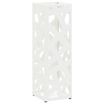 Umbrella Stand with Storage White 15.5 x 15.5 x 49 cm Metal