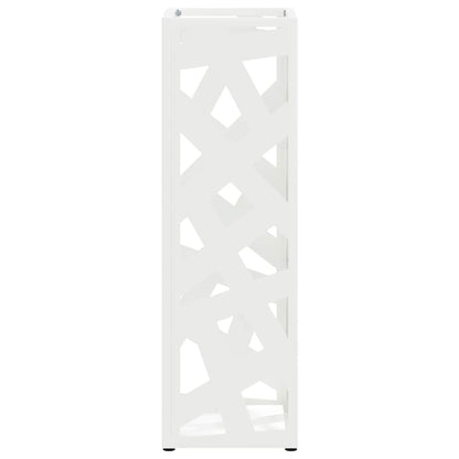 Umbrella Stand with Storage White 15.5 x 15.5 x 49 cm Metal