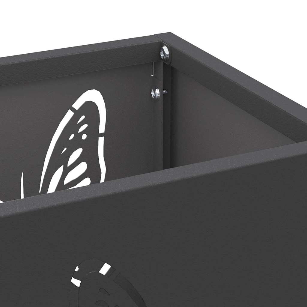 Umbrella Stand with Storage Black 15.5 x 15.5 x 49 cm Metal
