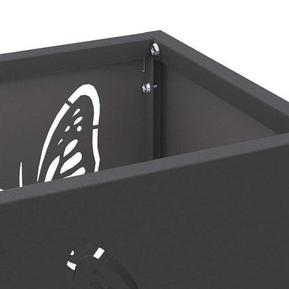 Umbrella Stand with Storage Black 15.5 x 15.5 x 49 cm Metal