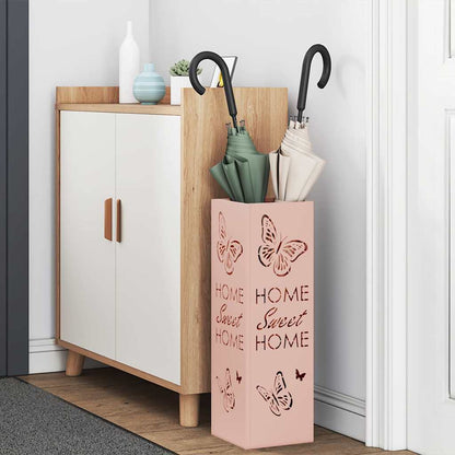 Umbrella Stand with Storage Pink 15.5 x 15.5 x 49 cm Metal