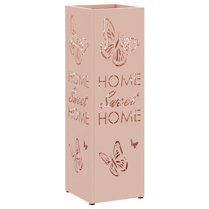 Umbrella Stand with Storage Pink 15.5 x 15.5 x 49 cm Metal