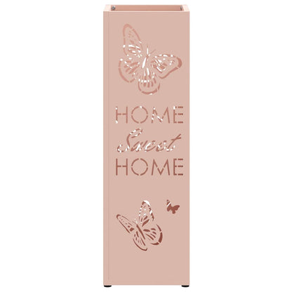 Umbrella Stand with Storage Pink 15.5 x 15.5 x 49 cm Metal