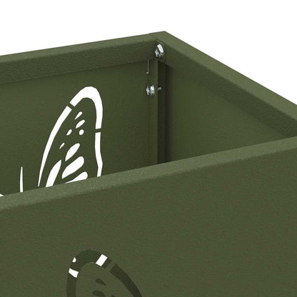 Umbrella Stand with Storage Olive 15.5 x 15.5 x 49 cm Metal