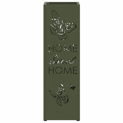 Umbrella Stand with Storage Olive 15.5 x 15.5 x 49 cm Metal