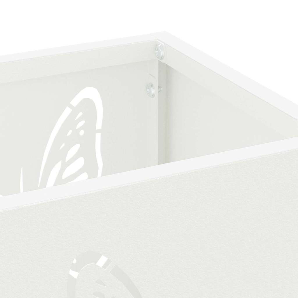 Umbrella Stand with Storage White 15.5 x 15.5 x 49 cm Metal