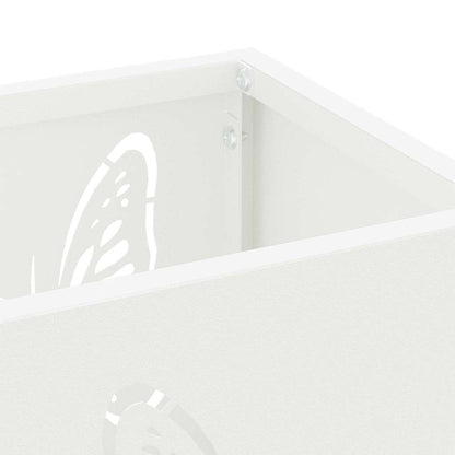 Umbrella Stand with Storage White 15.5 x 15.5 x 49 cm Metal