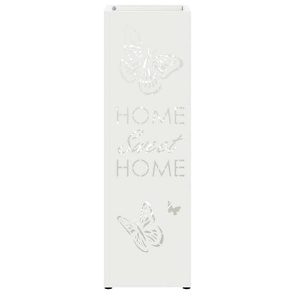 Umbrella Stand with Storage White 15.5 x 15.5 x 49 cm Metal