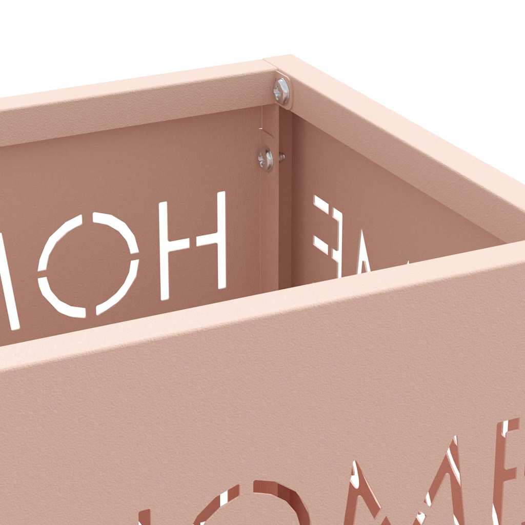 Umbrella Stand with Storage Pink 15.5 x 15.5 x 49 cm Metal