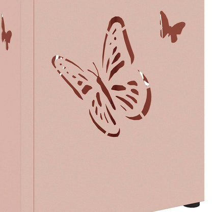 Umbrella Stand with Storage Pink 15.5 x 15.5 x 49 cm Metal