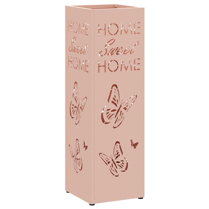 Umbrella Stand with Storage Pink 15.5 x 15.5 x 49 cm Metal