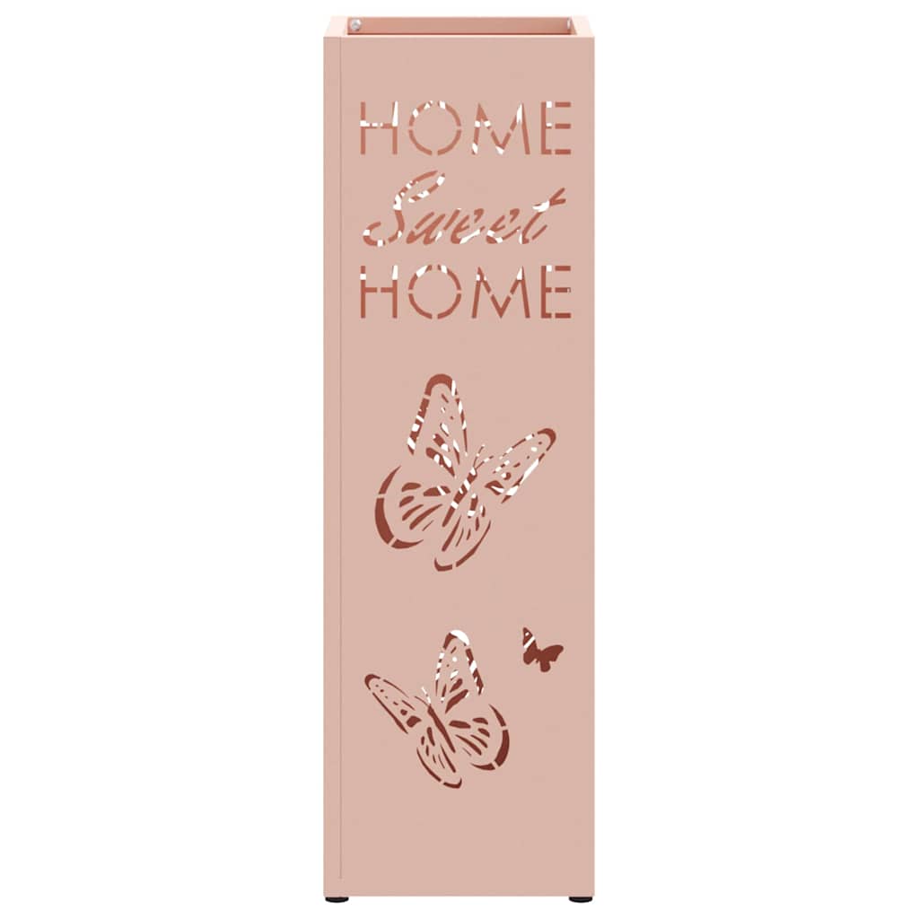 Umbrella Stand with Storage Pink 15.5 x 15.5 x 49 cm Metal