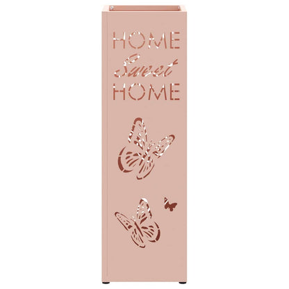 Umbrella Stand with Storage Pink 15.5 x 15.5 x 49 cm Metal