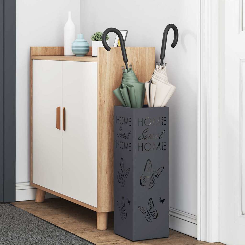 Umbrella Stand Anthracite 15.5 x 15.5 x 49 cm Metal
