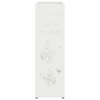 Umbrella Stand with Storage White 15.5 x 15.5 x 49 cm Metal