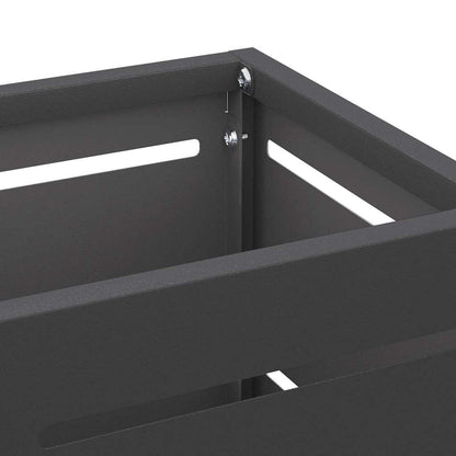 Umbrella Stand with Storage Black 15.5 x 15.5 x 49 cm Metal
