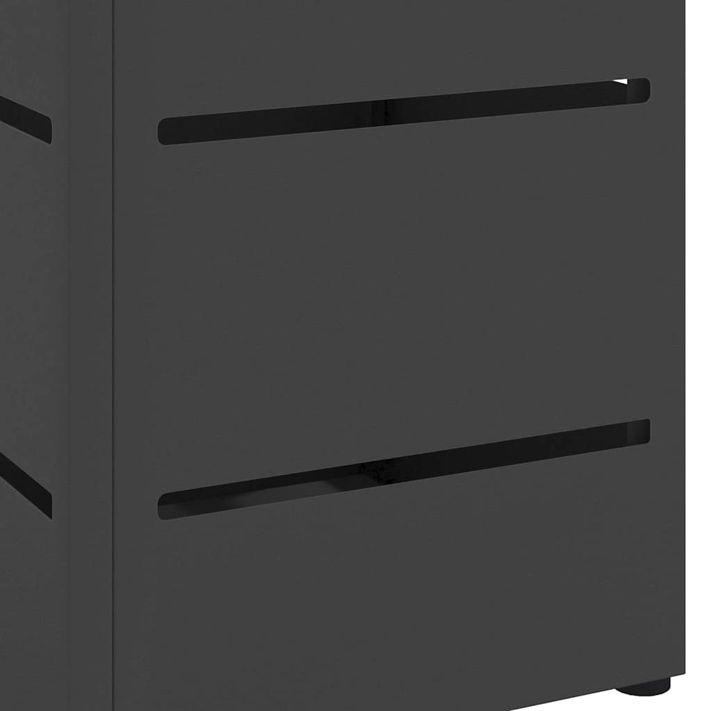 Umbrella Stand with Storage Black 15.5 x 15.5 x 49 cm Metal