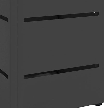 Umbrella Stand with Storage Black 15.5 x 15.5 x 49 cm Metal