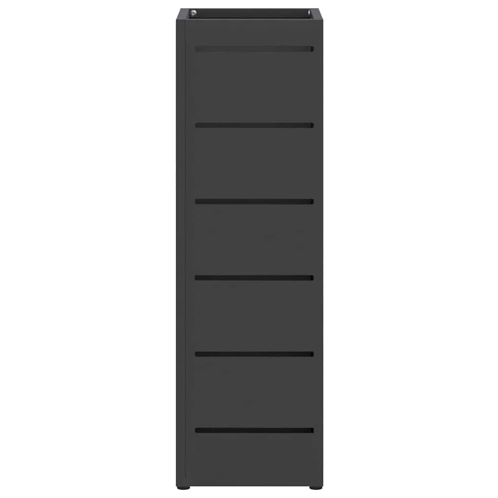 Umbrella Stand with Storage Black 15.5 x 15.5 x 49 cm Metal