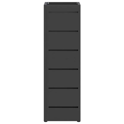 Umbrella Stand with Storage Black 15.5 x 15.5 x 49 cm Metal
