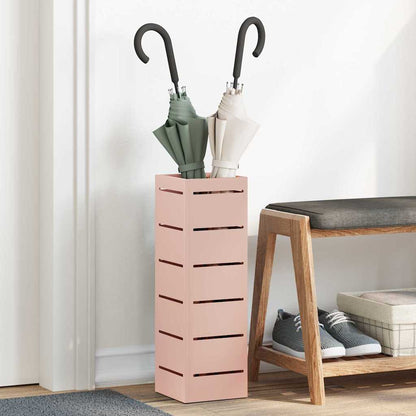 Umbrella Stand with Storage Pink 15.5 x 15.5 x 49 cm Metal