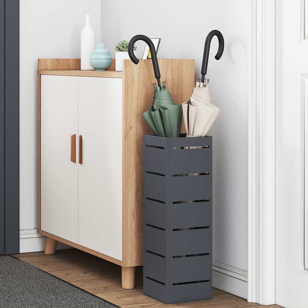 Umbrella Stand Anthracite 15.5 x 15.5 x 49 cm Metal