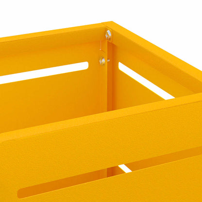 Umbrella Stand with Storage Mustard 15.5 x 15.5 x 49 cm Metal