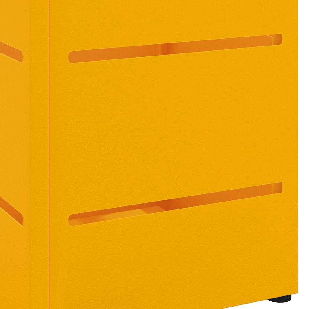 Umbrella Stand with Storage Mustard 15.5 x 15.5 x 49 cm Metal