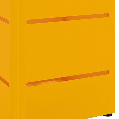 Umbrella Stand with Storage Mustard 15.5 x 15.5 x 49 cm Metal