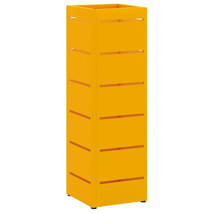 Umbrella Stand with Storage Mustard 15.5 x 15.5 x 49 cm Metal