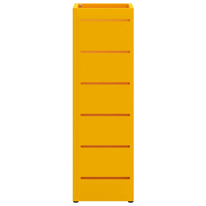 Umbrella Stand with Storage Mustard 15.5 x 15.5 x 49 cm Metal