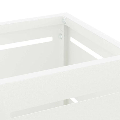 Umbrella Stand with Storage White 15.5 x 15.5 x 49 cm Steel