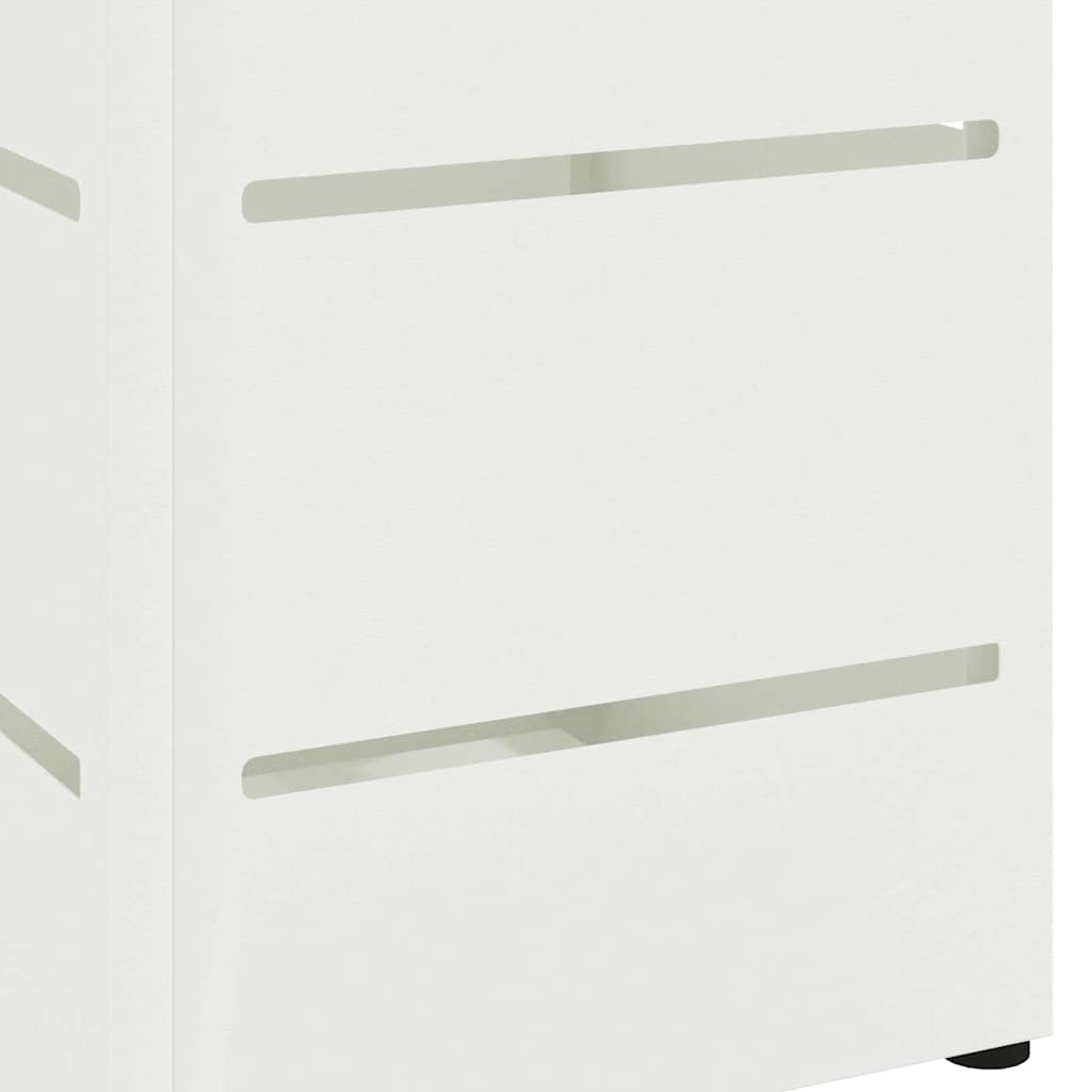 Umbrella Stand with Storage White 15.5 x 15.5 x 49 cm Steel