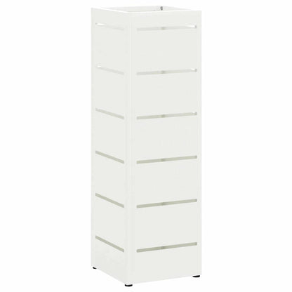 Umbrella Stand with Storage White 15.5 x 15.5 x 49 cm Steel