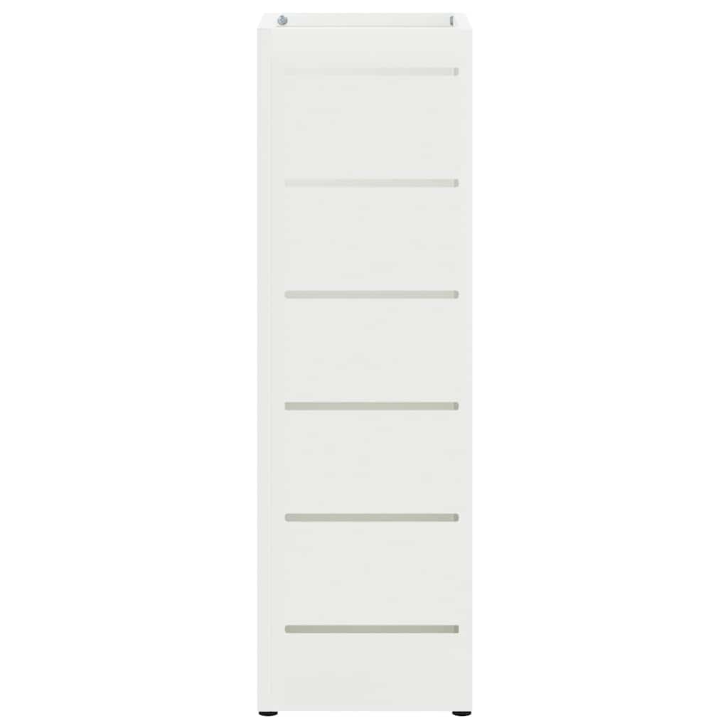 Umbrella Stand with Storage White 15.5 x 15.5 x 49 cm Steel