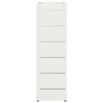 Umbrella Stand with Storage White 15.5 x 15.5 x 49 cm Steel