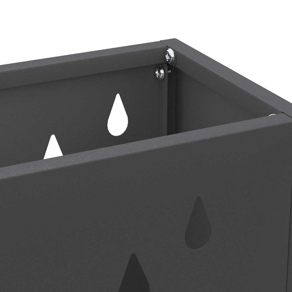 Umbrella Stand Black 28 x 12 x 41 cm Steel