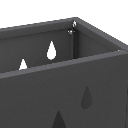 Umbrella Stand Black 28 x 12 x 41 cm Steel