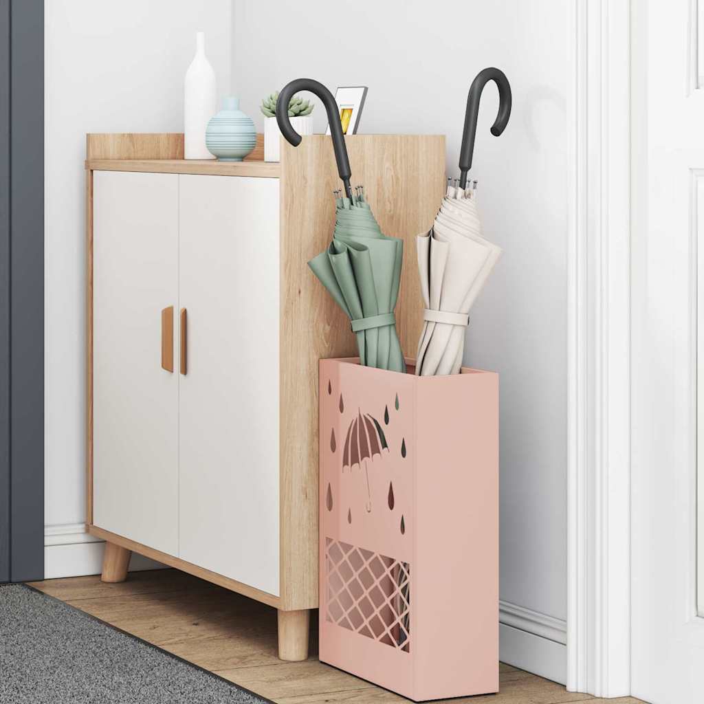Umbrella Stand Pink 28 x 12 x 41 cm Steel
