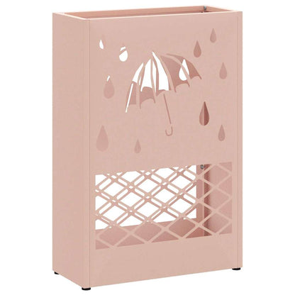 Umbrella Stand Pink 28 x 12 x 41 cm Steel