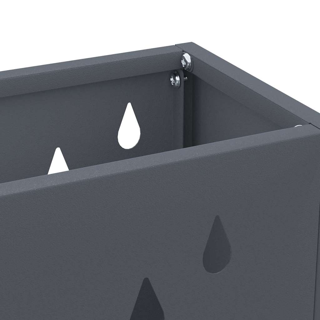 Umbrella Stand Anthracite 28 x 12 x 41 cm Steel