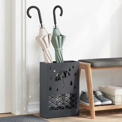 Umbrella Stand Anthracite 28 x 12 x 41 cm Steel