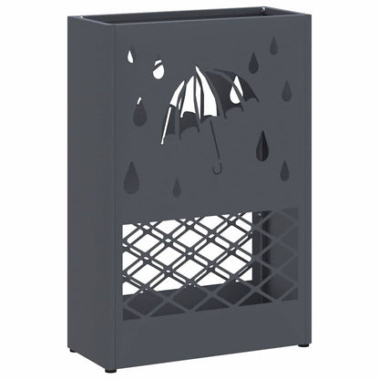 Umbrella Stand Anthracite 28 x 12 x 41 cm Steel
