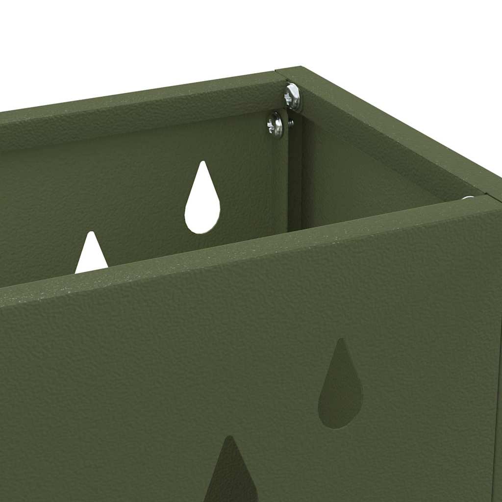 Umbrella Stand Olive green 28 x 12 x 41 cm Steel