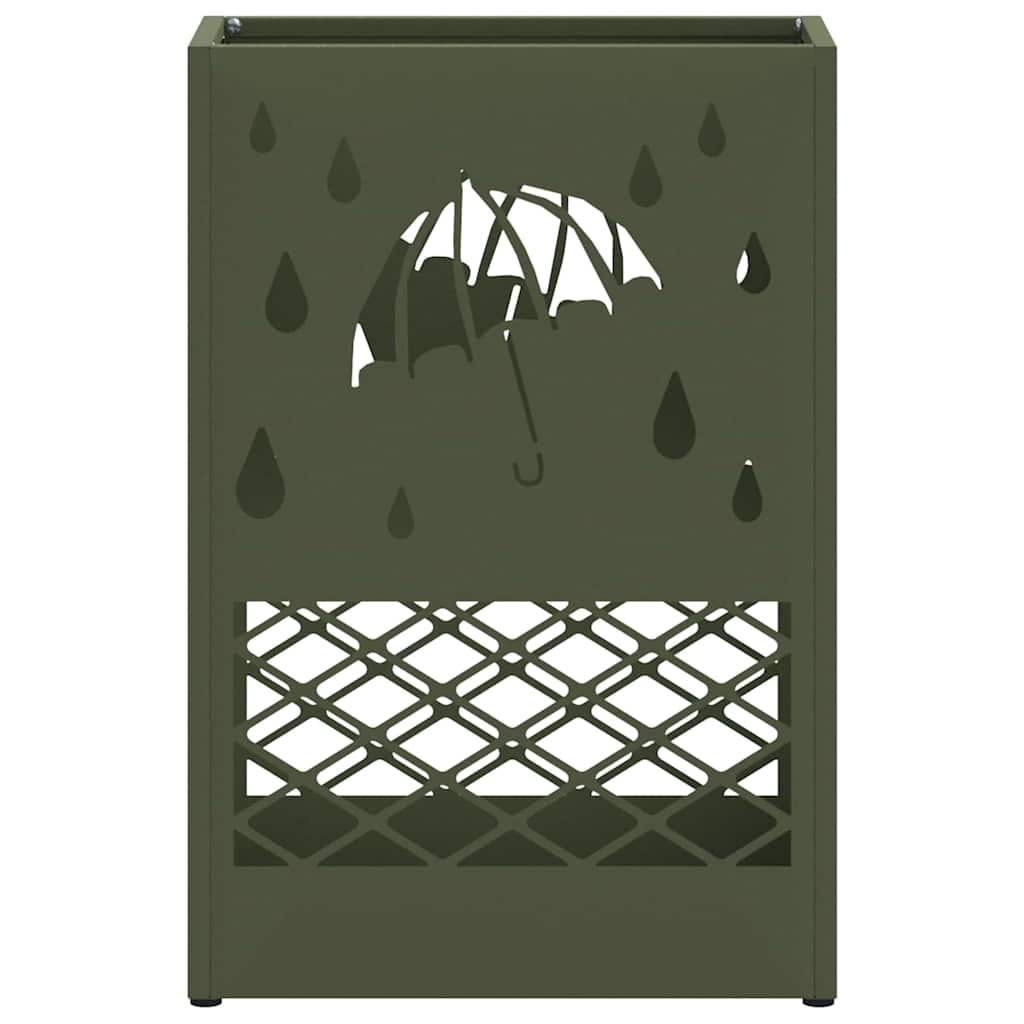 Umbrella Stand Olive green 28 x 12 x 41 cm Steel