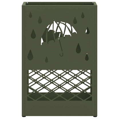 Umbrella Stand Olive green 28 x 12 x 41 cm Steel