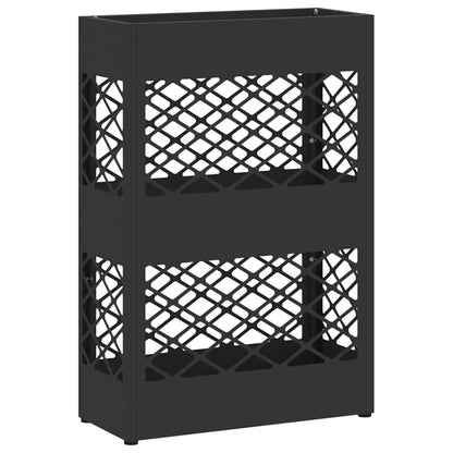 Umbrella Stand Black 28 x 12 x 41 cm Steel