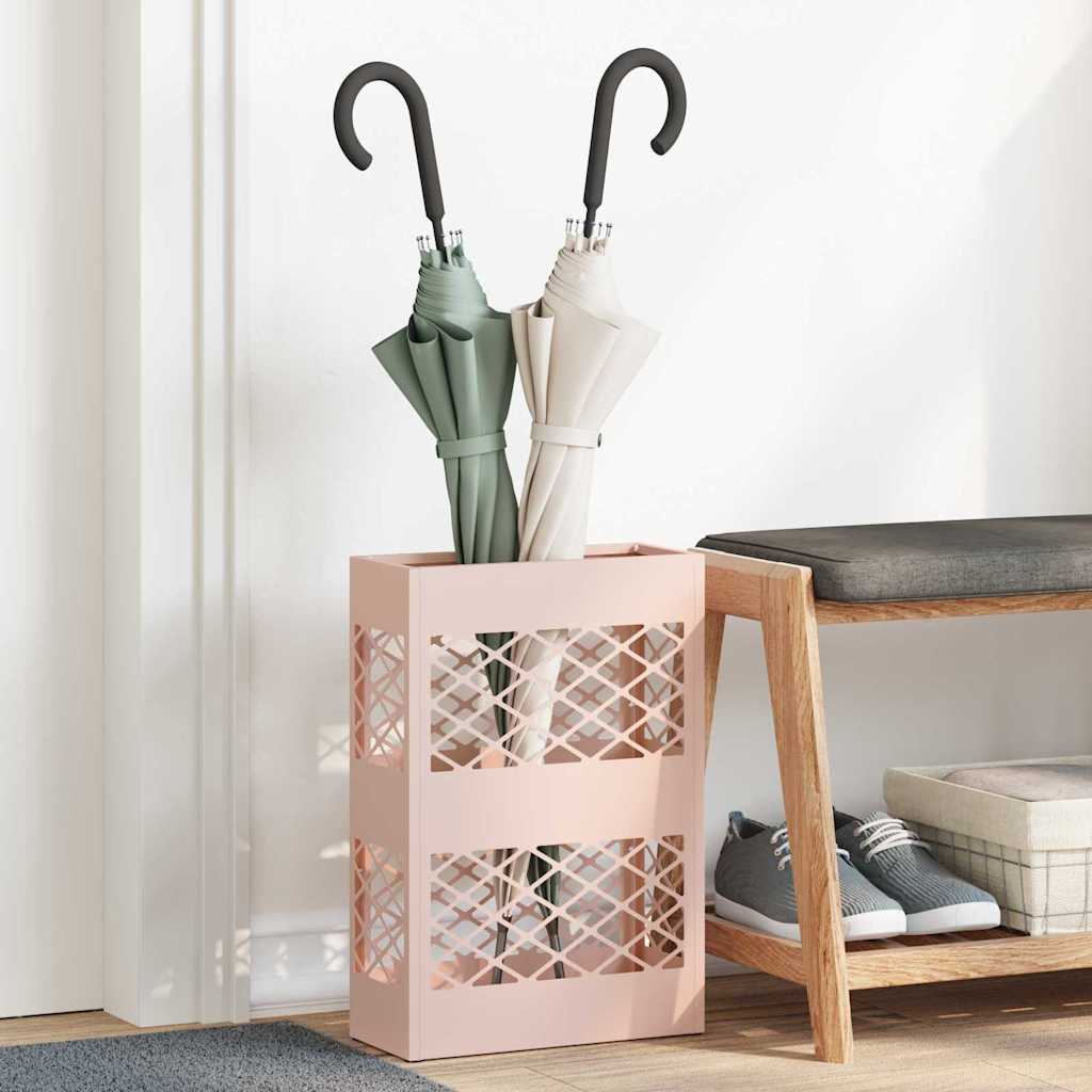 Umbrella Stand Pink 28 x 12 x 41 cm Steel